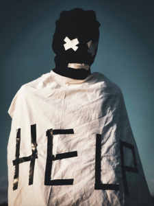 masked man with Interstitial Cystitis