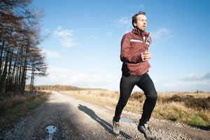 Man running representing Mens Health Incontinence