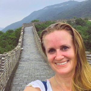 heather on the great wall of china